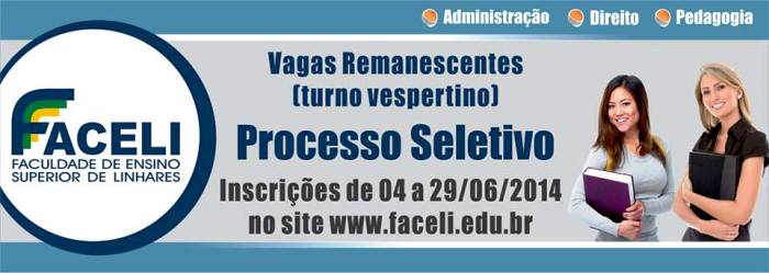 De graça: Faceli abre inscrições para o novo processo seletivo