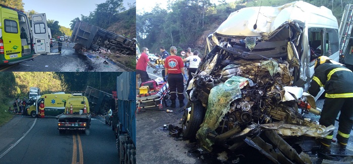 BR-101: Acidente interdita rodovia por completo em Anchieta