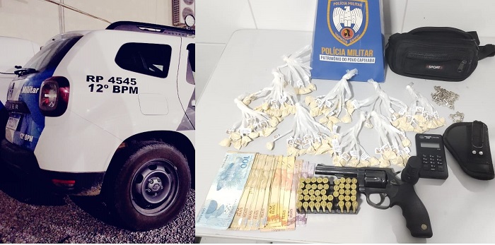 GA da 3ª Cia taca terror, apreende droga, arma, munições e dinheiro em Sooretama