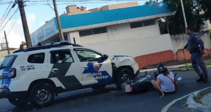 Moto x Viatura: Manhã de sexta-feira com colisão no bairro Colina