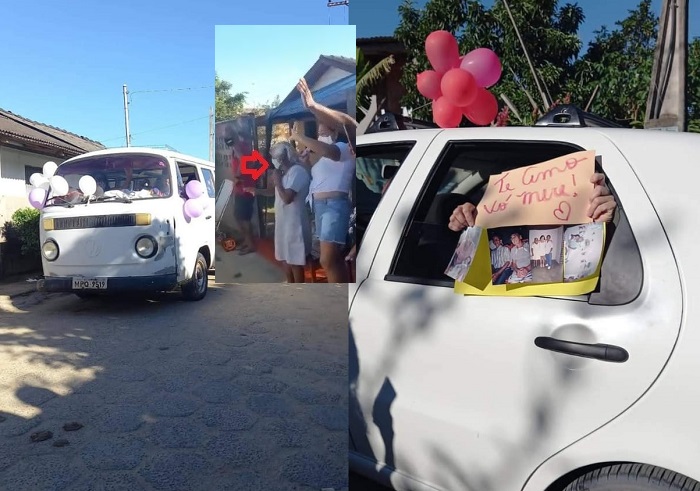 Família comemora aniversário de matriarca com carreata, bunizaço e emoção em Linhares
