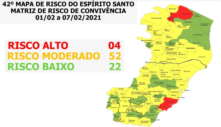 Em Linhares, nada mudou: Detalhes do 42º Mapa de Risco Covid-19
