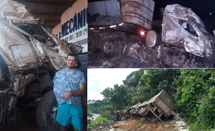 Vídeo: Foi milagre, acredita carreteiro de Linhares que sobreviveu após veículo tombar no Pará