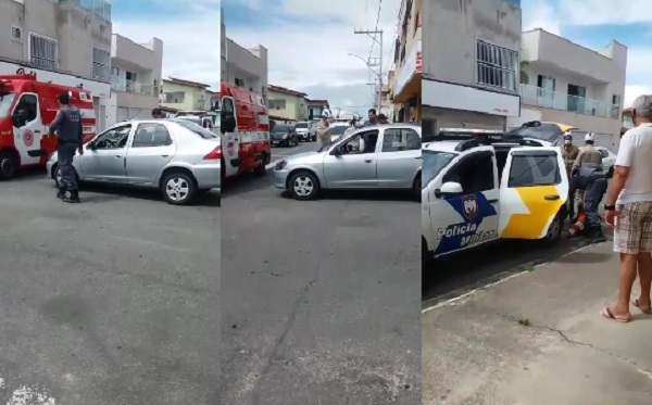 Motorista de aplicativo é encontrado dormindo dentro de veículo em movimentada esquina de Linhares
