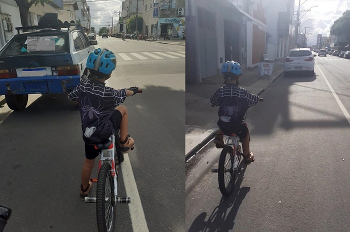 Mãe e filho passam por constrangimento após ciclovia 