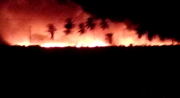 Fogo na região do Farias e visto de Urussuquara desespera leitor
