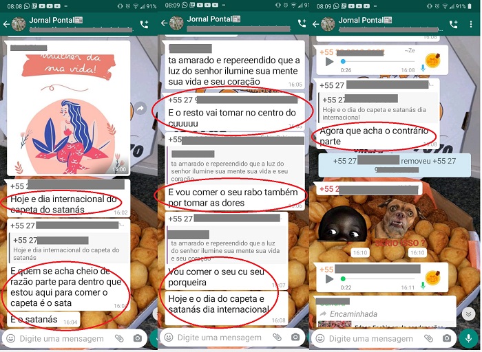 Pontal do Ipiranga: Servidor do Saae Linhares ofende mulheres em grupo de Whatsapp e revolta comunidade