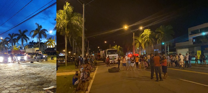 Vídeo: Comerciantes fecham BR-101 e fazem panelaço em Sooretama