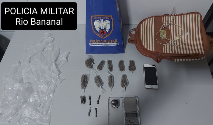 Maconha e Haxixe apreendidos em frente à Prefeitura de Rio Bananal