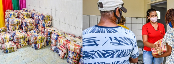 Governo Federal doa, e Assistência Social distribui cestas básicas em Linhares