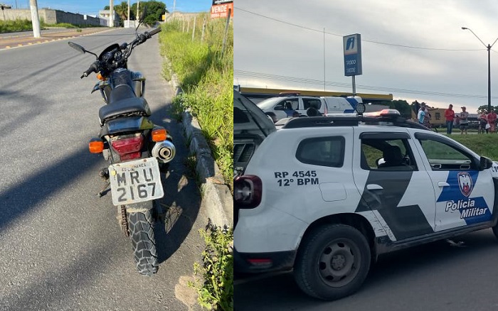 Dupla colide moto contra cerca de arame ao vê RP no Jocafe 1