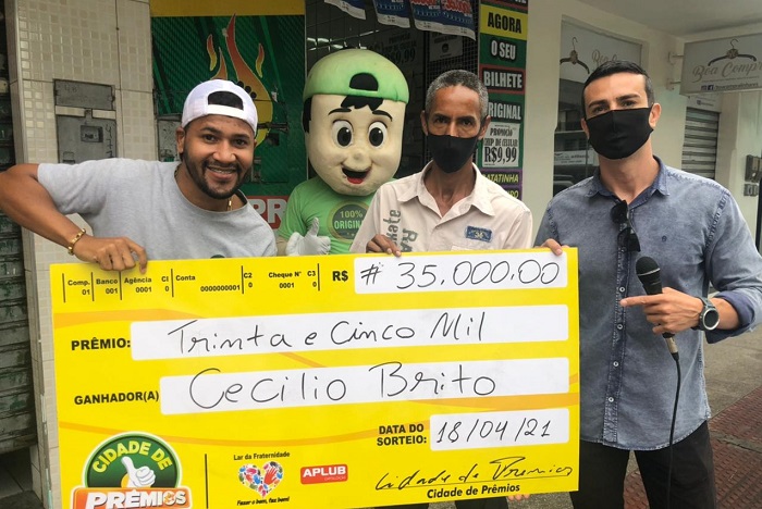 Morador do Aviso ganha bolada no Cidade de Prêmios após carona na Loja Pé Quente