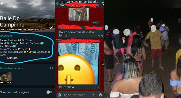 Funk, muita gente, drogas bebida alcoólica em bailes clandestinos em Linhares