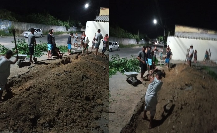 Alagamento: Moradores radicalizam e cavam vala na rua no Interlagos