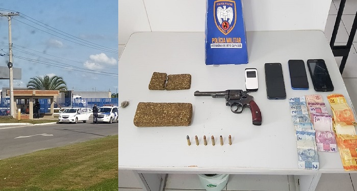 Passageiros de táxi estavam com droga e arma. Ação foi em Sooretama