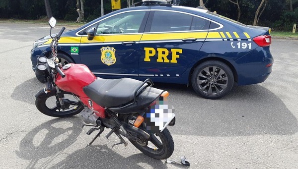Moto roubada em Linhares é recuperada na Serra