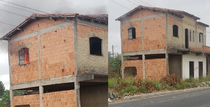 Corpo de Bombeiros é chamado para conter incêndio em casa não habitada no Movelar