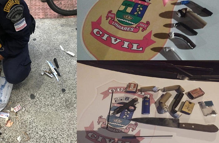 GCM contabiliza dezenas de armas brancas e cachimbos artesanais apreendidos em 1 mês