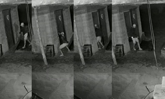Vídeo: Ladrão machuca dedo ao arrombar porta de empresa em Linhares