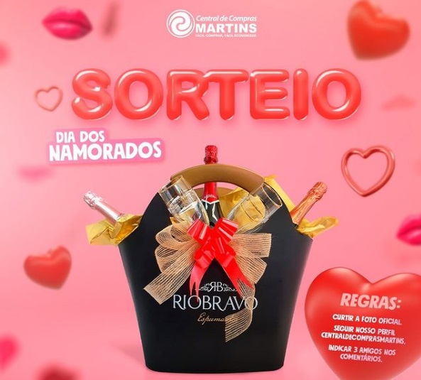 2 sorteios no Dia dos Namorados em Linhares, ambos do Martins