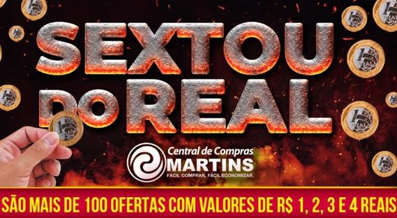 Sextou do Real no Martins! Listão com mais de 90 produtos por 1, 2, 3 e 4 Reais