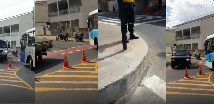 Vídeo: Cones jogados longe, e até cena com revólver no Palmital/São José