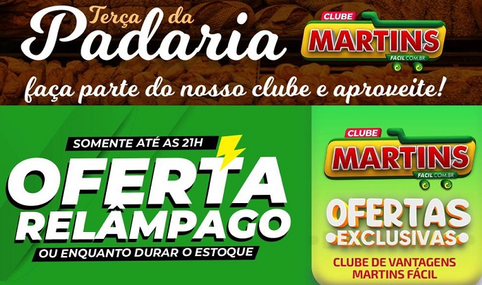 Hoje: Terça da Padaria + ofertas relâmpago no Clube de Vantagens Martins Fácil