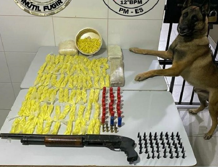 Mais de 3kg de drogas apreendidos perto de condomínio em Linhares