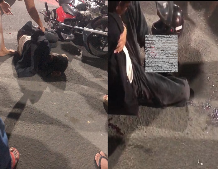 Acidente envolvendo motos e carro deixa feridos no bairro Aviso
