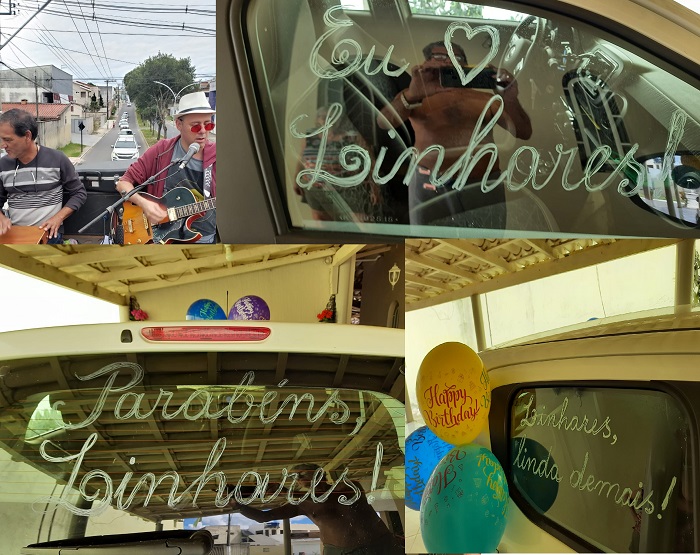 Músicos “puxam” carreata na VII Alvorada Linhares