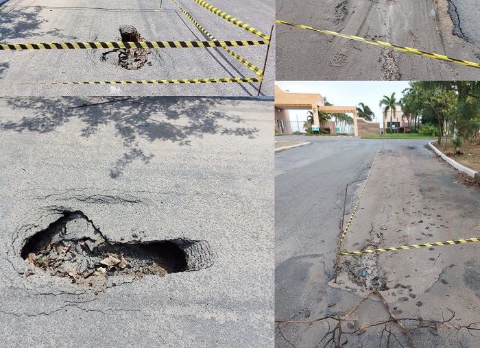Nova Betânia: Risco de acidente e prejuízo por conta de buraco na rua asfaltada