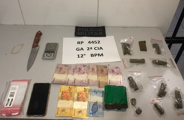Menino de 13 anos com quase meio quilo de maconha é apreendido no Araçá