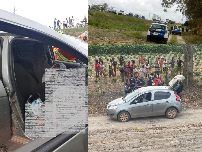 Motorista e carona são m0rtos a tiros dentro de carro de passeio no interior de Linhares