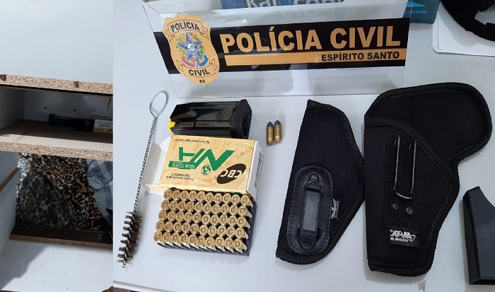 Três homens presos pela PC em Linhares, e muita munição apreendida