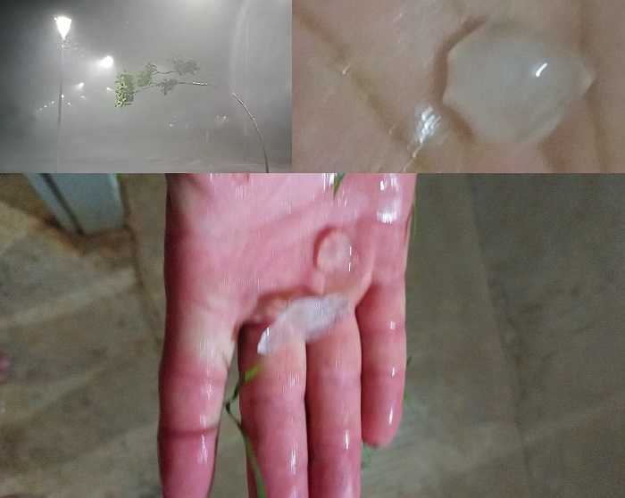 Tempestade com chuva de granizo assusta moradores de Linhares