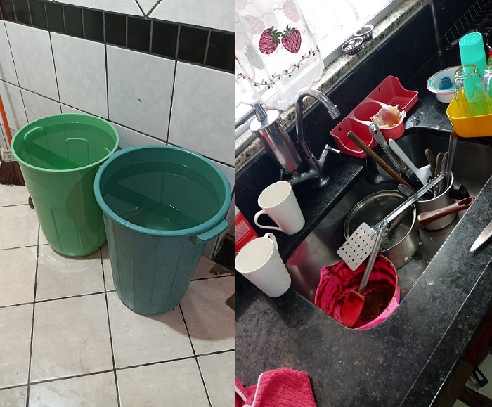 Água: População de bairros de Linhares reclamam e mostram torneiras secas