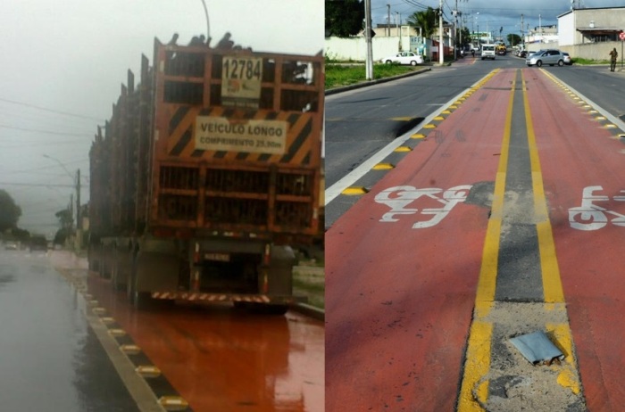 Três Barras: veículos viram motel, carretas invadem ciclovias e postes destruídos durante rachas