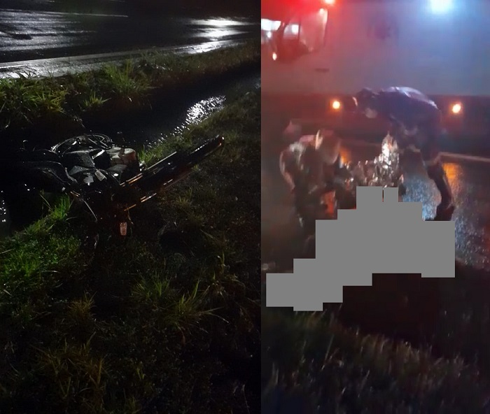 Motociclista morre ao cair na BR-101 quando trafegava na principal avenida no bairro Planalto