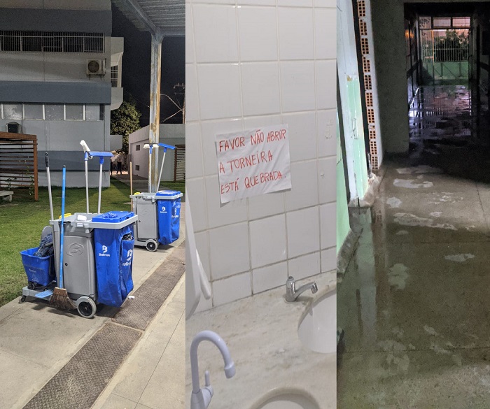 Servidores da limpeza cruzam os braços no HGL. Dentro do Hospital, cenas impressionam