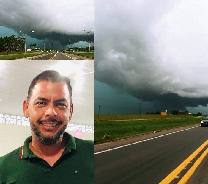 Temporal: “Espetáculo da natureza”, diz leitor que filmou nuvem antes de chuva que alagou Linhares
