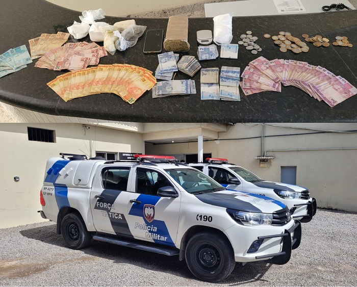 Força Tática/k-9 cerca residência, apreende droga, dinheiro e prende homem em Linhares