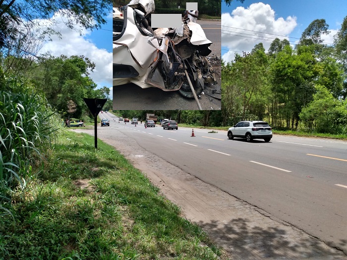 BR-101: Acidente com óbit0 em colisão que envolveu Montana e caminhão basculante