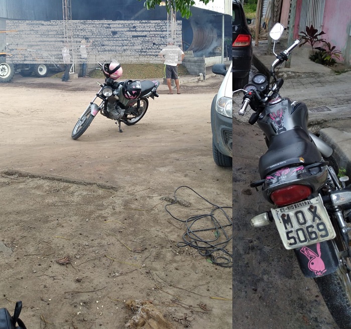 Ladrão furta moto em frente ao Mercado Municipal de Linhares