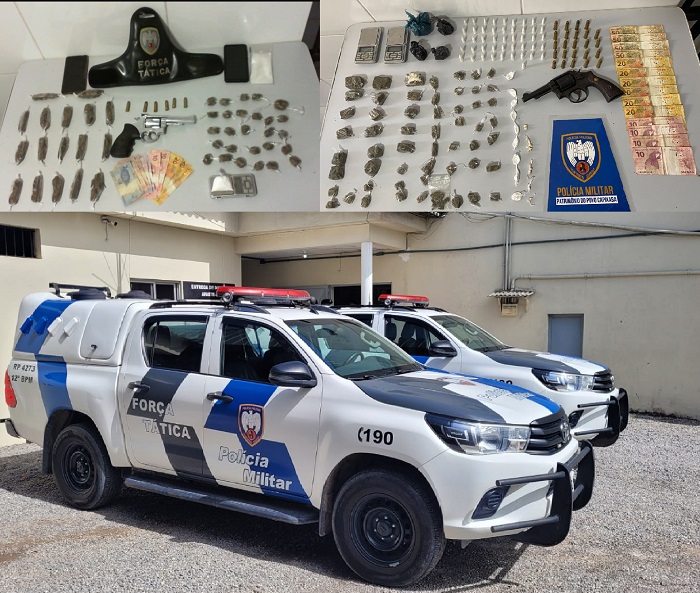 Força Tática chega chegando no Interlagos e Boa Vista: 3 algemados e drogas e armas apreendidas