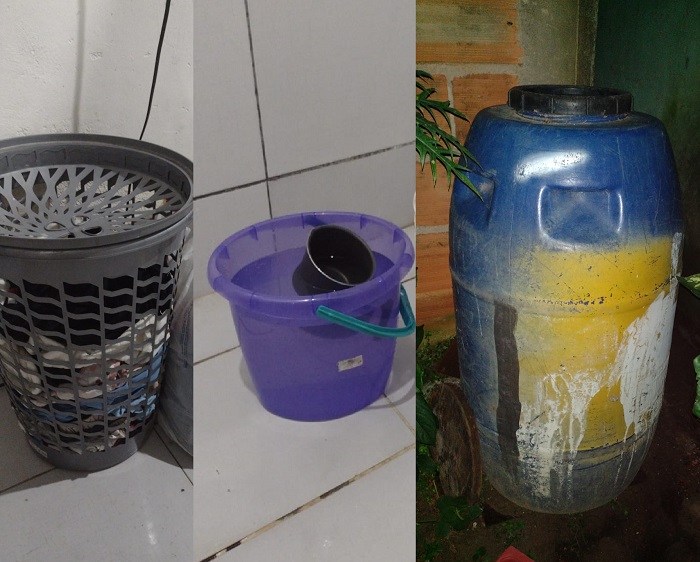 Sem água há 3 dias: Moradora do Canivete toma banho de balde e se revolta com o Saae Linhares 
