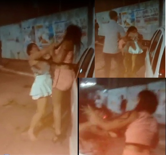 Barraco no Centro: mulheres brigam ao saírem de casa de shows