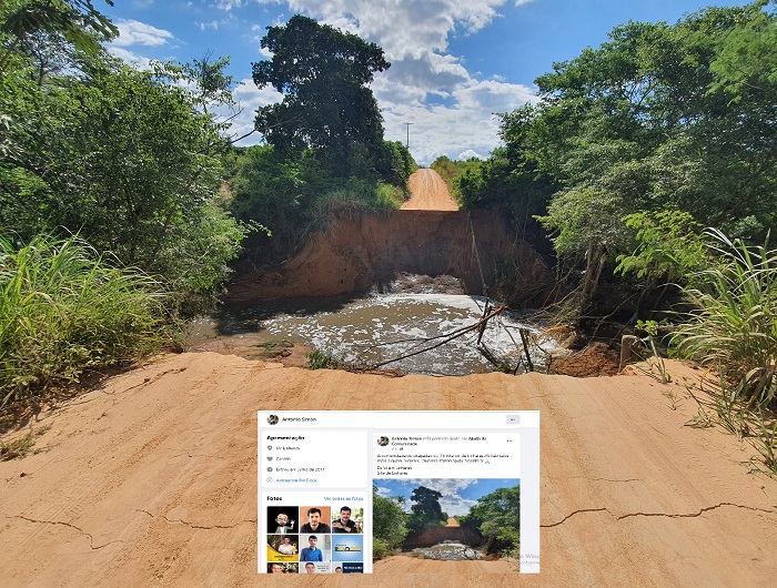 Leitor expõe foto de estrada, e dispara: “Ajuda a gente aí, Guerino Zanon”