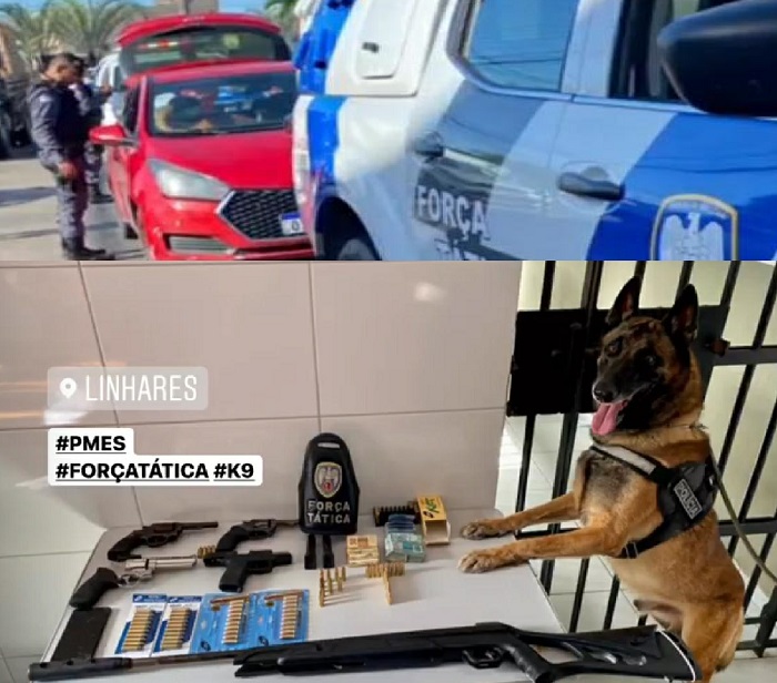 Muito dinheiro, armas e munições apreendidos em Linhares e Sooretama