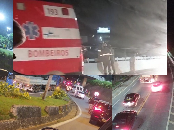 Ponte Joaquim Calmon parcialmente interditada em Linhares na noite desta terça de carnaval