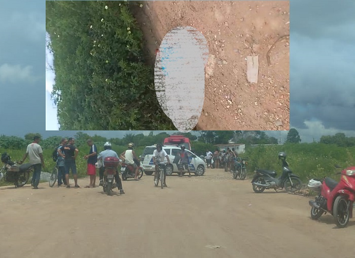 Desova: Carro branco abandona corpo em estrada de chão, no Gaivotas